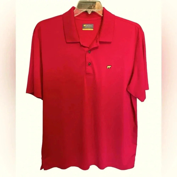 Jack Nicklaus Other - Brilliant Red Jack Nicklaus ‘Bear’ Polo Shirt Size XL